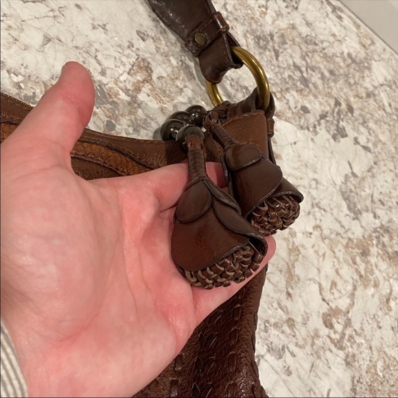 Lockheart Hobo Brown Leather Bag Purse - Picture 7 of 14